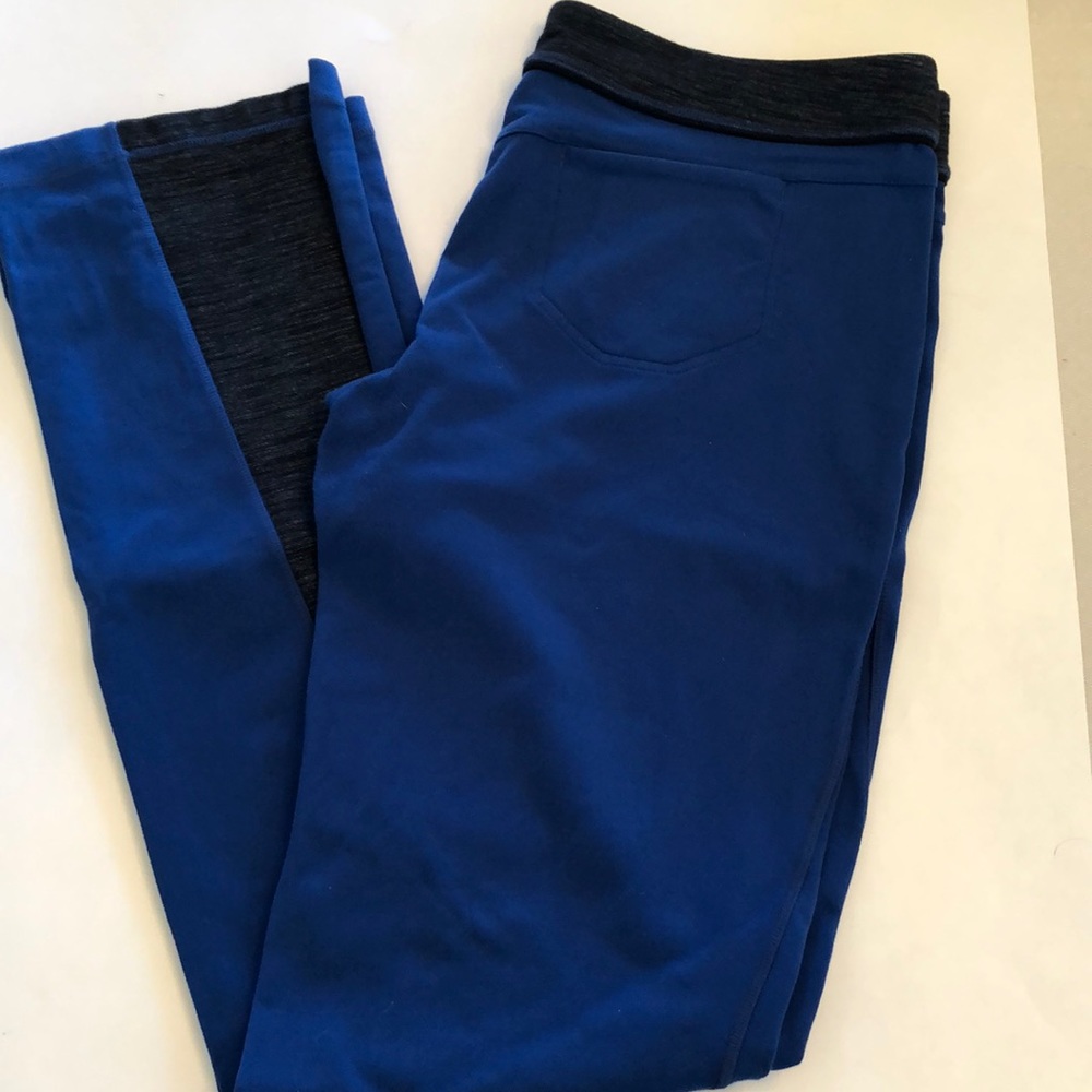 Lululemon 12 womens Sequence pants Blue with denim accents